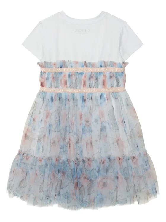 Abito da Cerimonia con Tulle Decorato con Farfalle Guess - Bambina