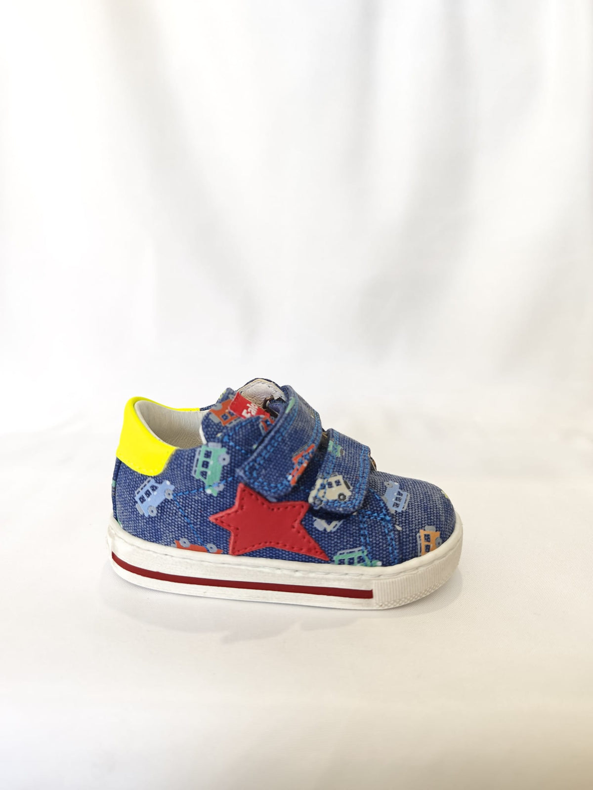 Scarpe Falcotto Sasha Vl Canvas Pr.jeep/gum Azure-yellow Fluo - Neonato