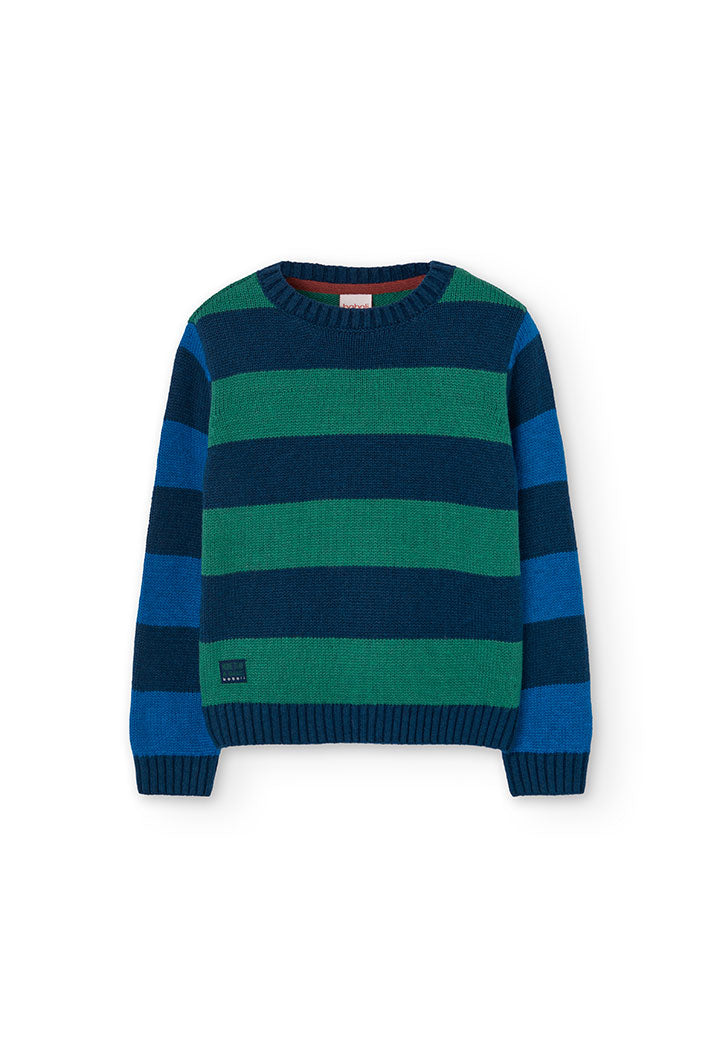 Maglione maglieria a righe per ragazzo