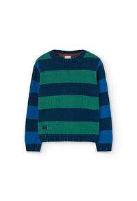 Maglione maglieria a righe per ragazzo