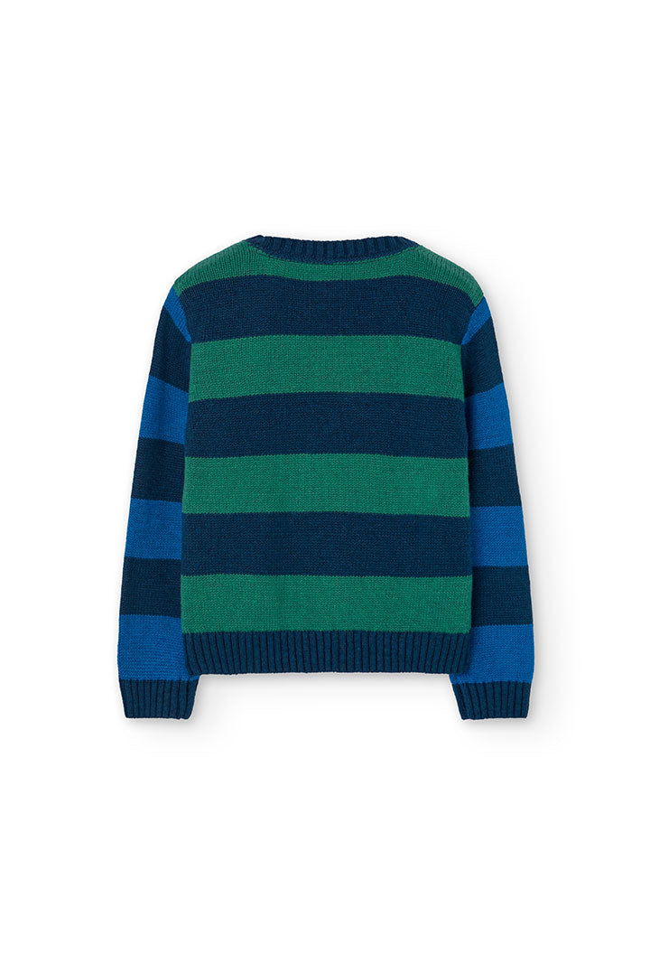 Maglione maglieria a righe per ragazzo