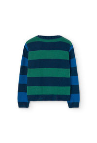 Maglione maglieria a righe per ragazzo