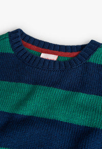 Maglione maglieria a righe per ragazzo