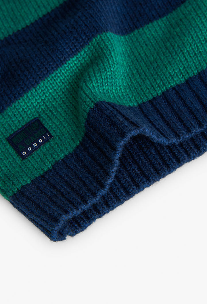 Maglione maglieria a righe per ragazzo