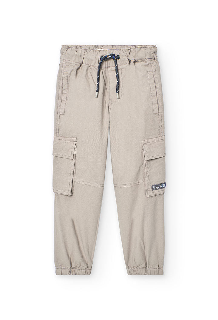 Pantaloni Cargo per Ragazzo Beige Boboli
