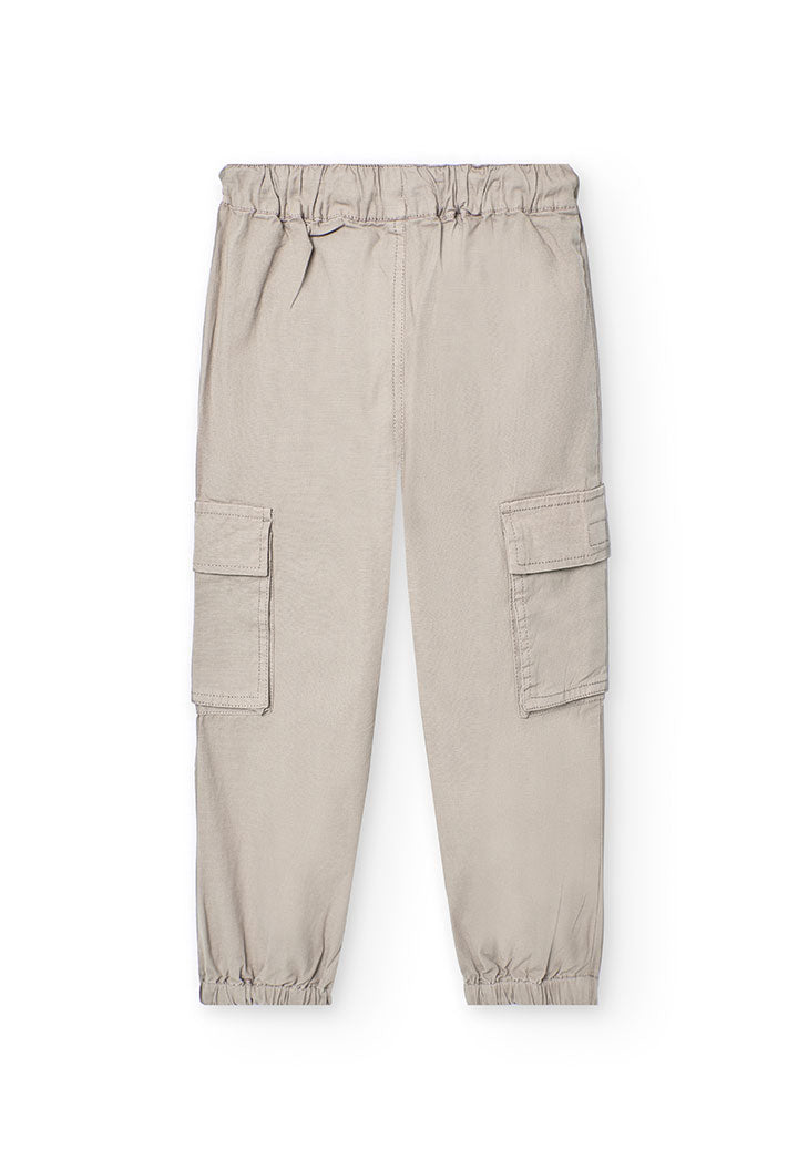 Pantaloni Cargo per Ragazzo Beige Boboli