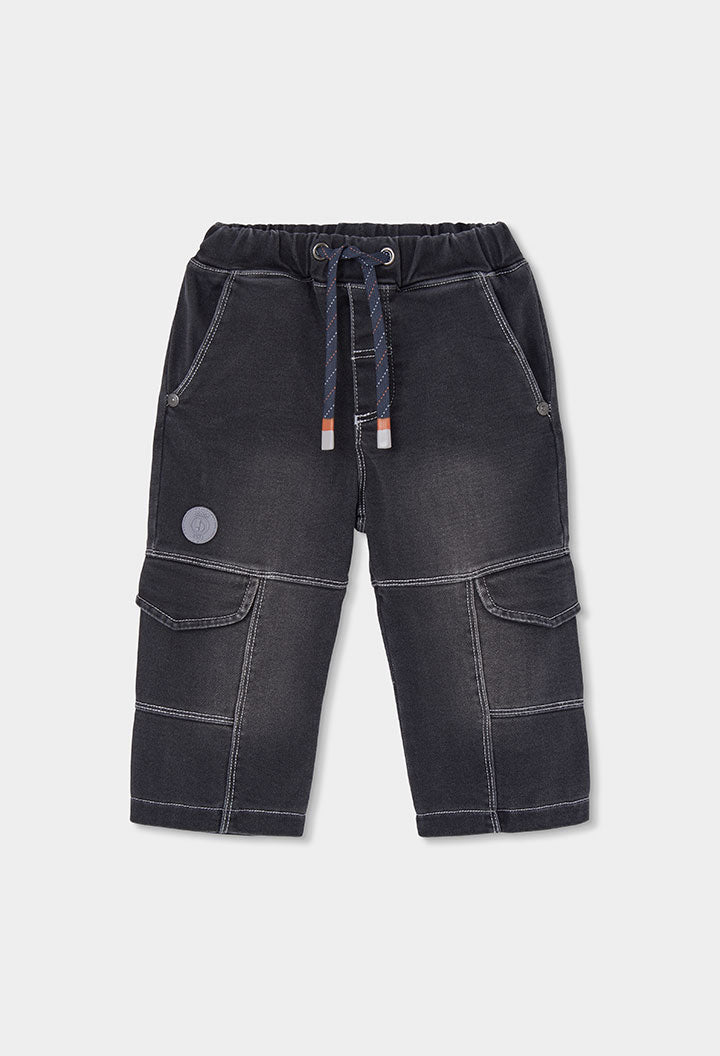 Pantaloni Denim Bambino Nero Boboli