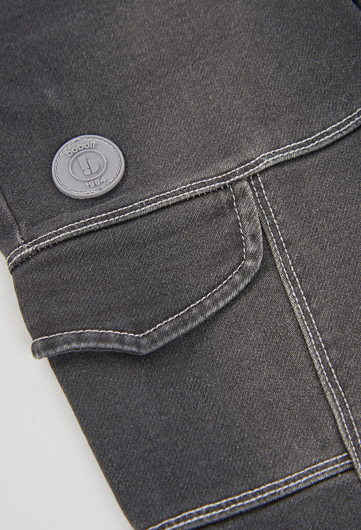 Pantaloni Denim Bambino Nero Boboli
