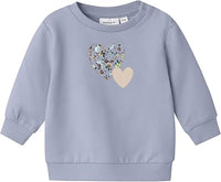 Felpa Neonato Azzurra e Rosa con Cuore Name It