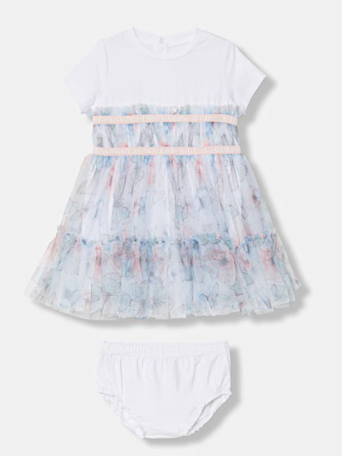 Abito da Cerimonia con Tulle Decorato con Farfalle Guess - Neonata