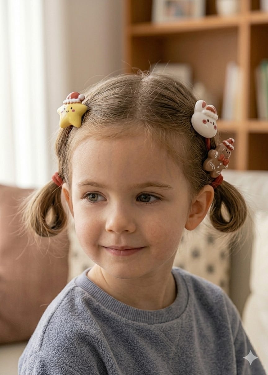 Mini Elastici con Motivi Natalizi Siena Natale - Bambina