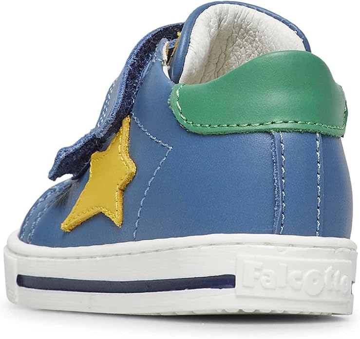 Scarpe Falcotto Sasha Vl Canvas Pr.jeep/gum Azure-yellow Fluo - Neonato