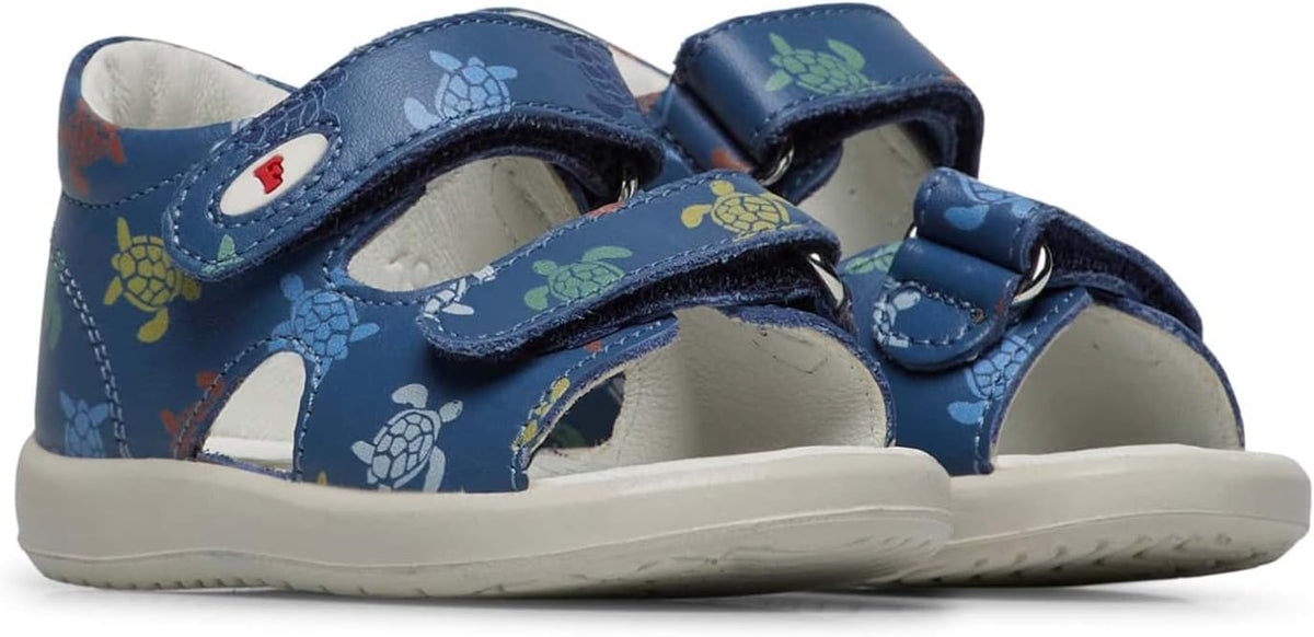 Scarpe Falcotto New River Calf Pr.turtles Azure - Neonato