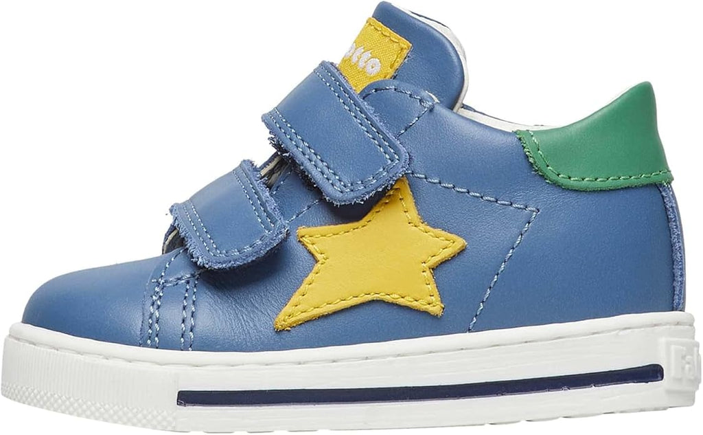 Scarpe Falcotto Sasha Vl Canvas Pr.jeep/gum Azure-yellow Fluo - Neonato