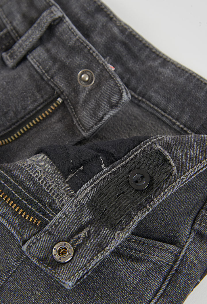 Pantaloni Denim Elastico Ragazzo Grigio Boboli