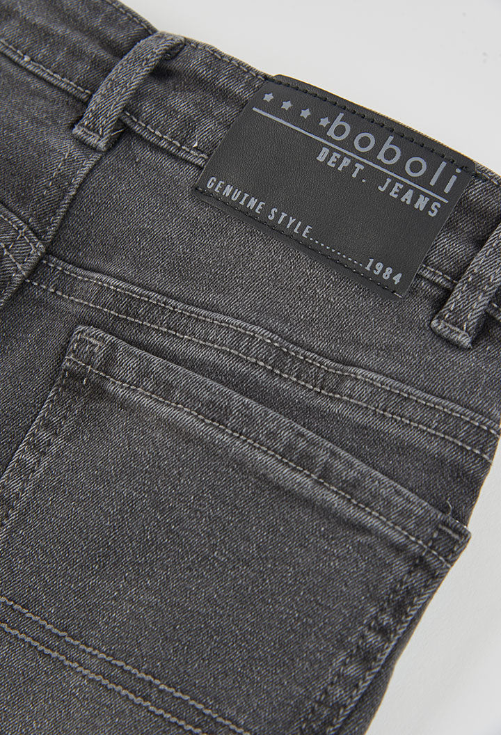 Pantaloni Denim Elastico Ragazzo Grigio Boboli