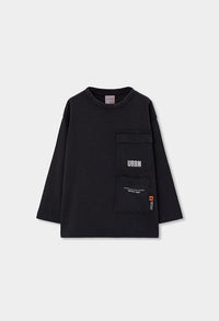 Maglietta Jersey Ragazzo Nero Boboli