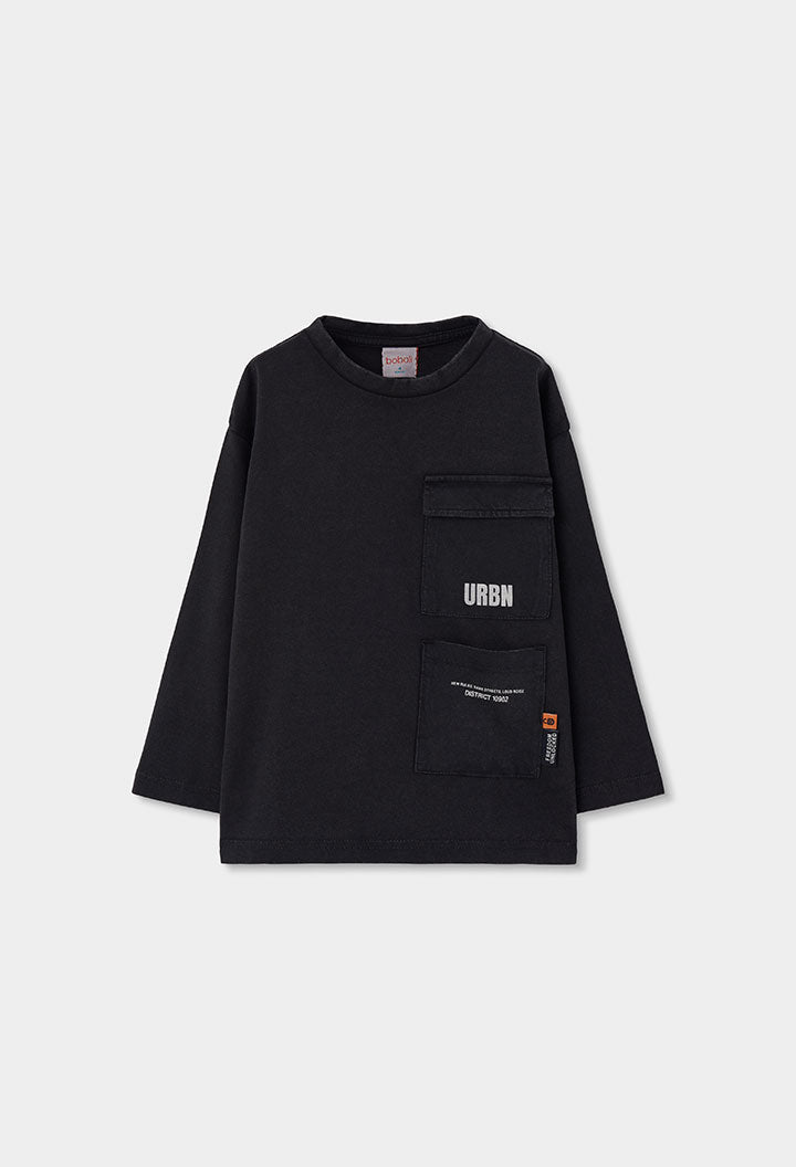Maglietta Jersey Ragazzo Nero Boboli