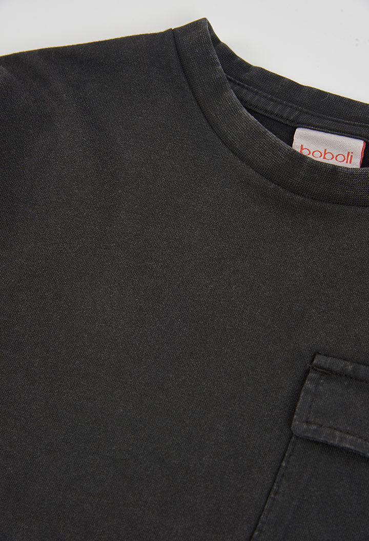 Maglietta Jersey Ragazzo Nero Boboli