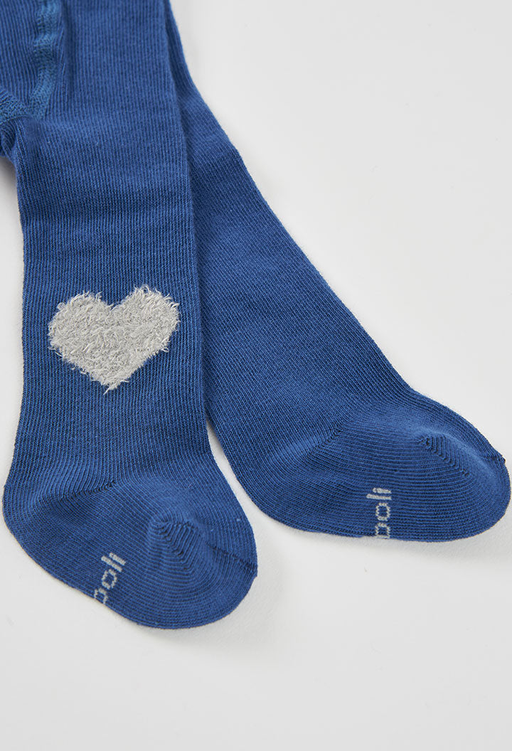Calzamaglia Cuori Neonata Deep Blue Boboli