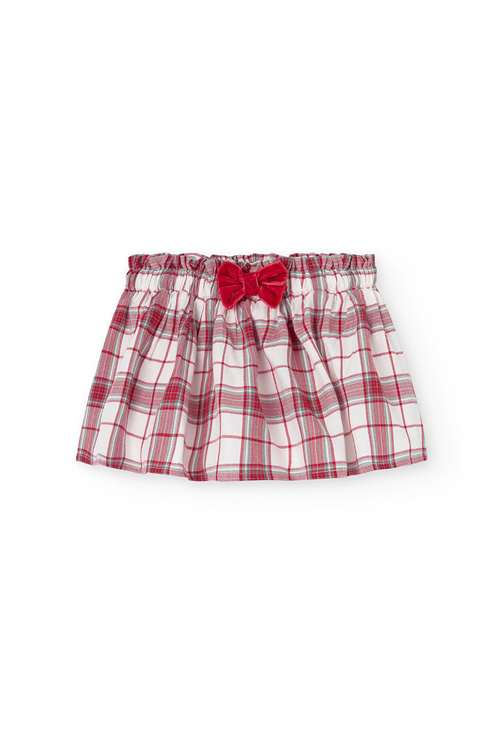 Gonna quadri per bimba ROSSA