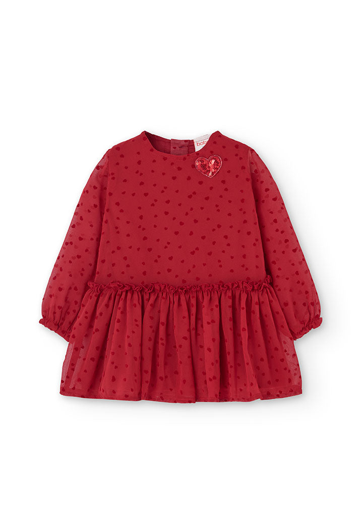 Vestito garza cuori per bimba
