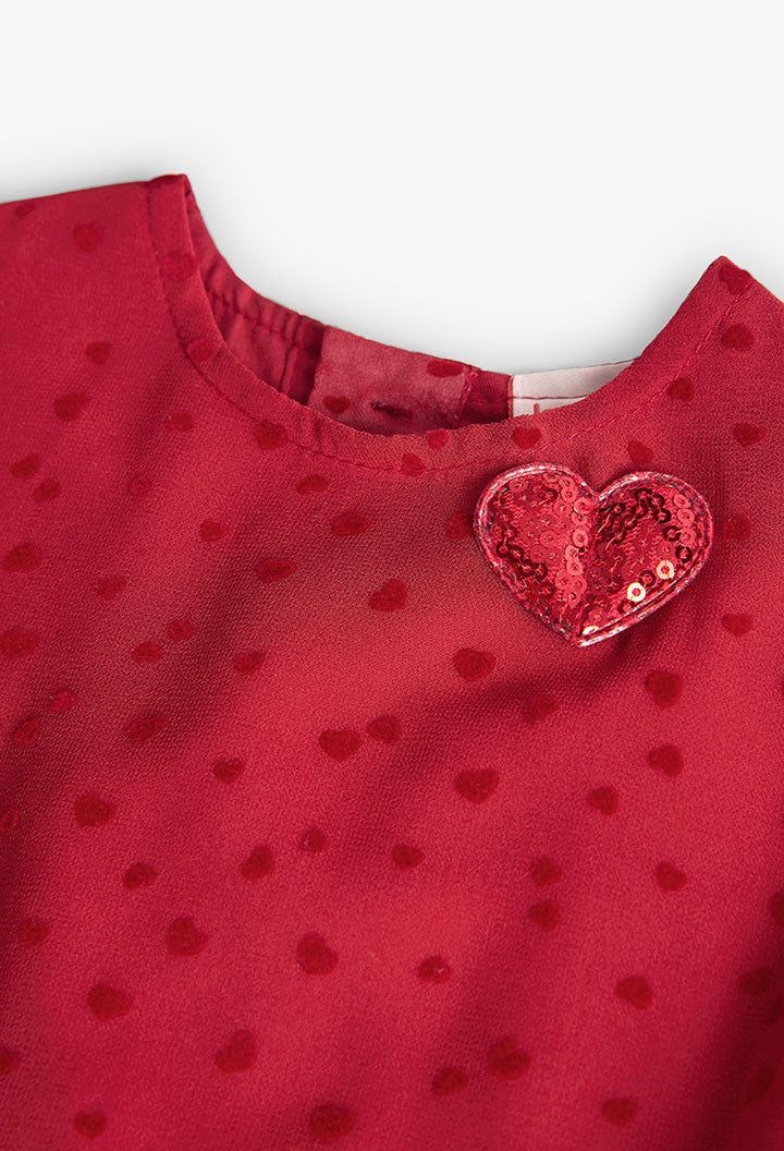 Vestito garza cuori per bimba