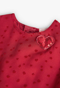 Vestito garza cuori per bimba