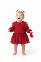 Vestito garza cuori per bimba