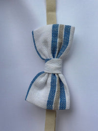 Papillon Coordinabile a Righe Azzurro e Beige New Born Manuell & Frank