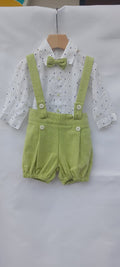 Pagliaccetto con Bretelle Verde New Born Manuell & Frank - Neonato