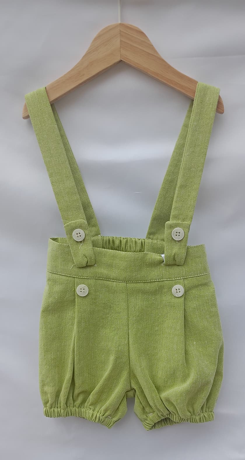 Pagliaccetto con Bretelle Verde New Born Manuell & Frank - Neonato