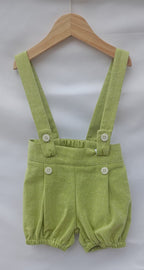 Pagliaccetto con Bretelle Verde New Born Manuell & Frank - Neonato