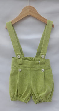 Pagliaccetto con Bretelle Verde New Born Manuell & Frank - Neonato