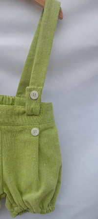 Pagliaccetto con Bretelle Verde New Born Manuell & Frank - Neonato
