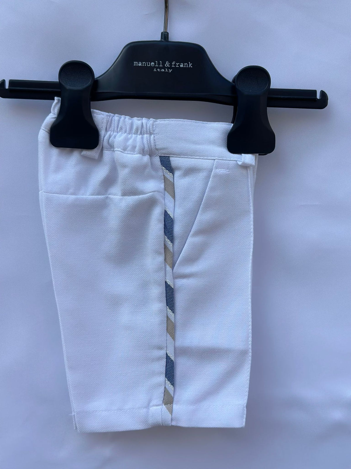 Bermuda con Particolare a Righe Laterale Coordinabile New Born Manuell & Frank -