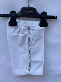 Bermuda con Particolare a Righe Laterale Coordinabile New Born Manuell & Frank -
