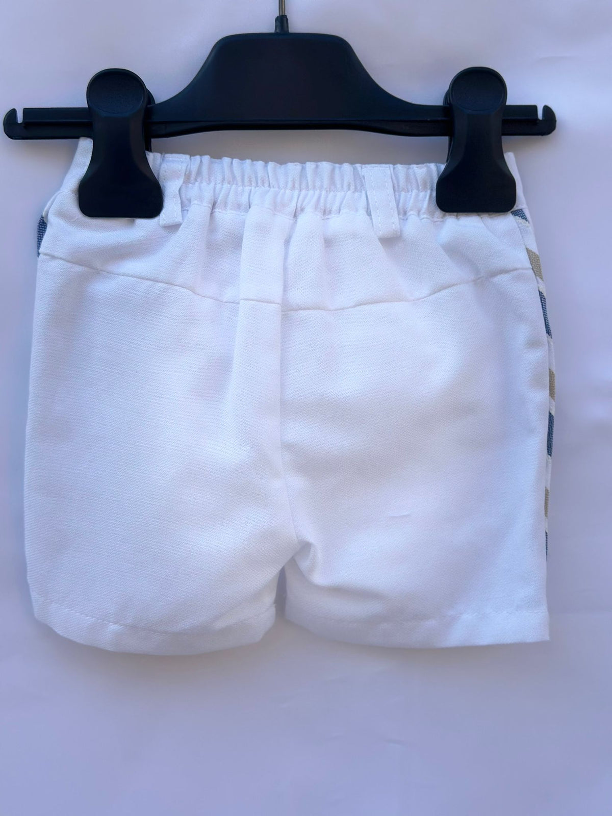 Bermuda con Particolare a Righe Laterale Coordinabile New Born Manuell & Frank -