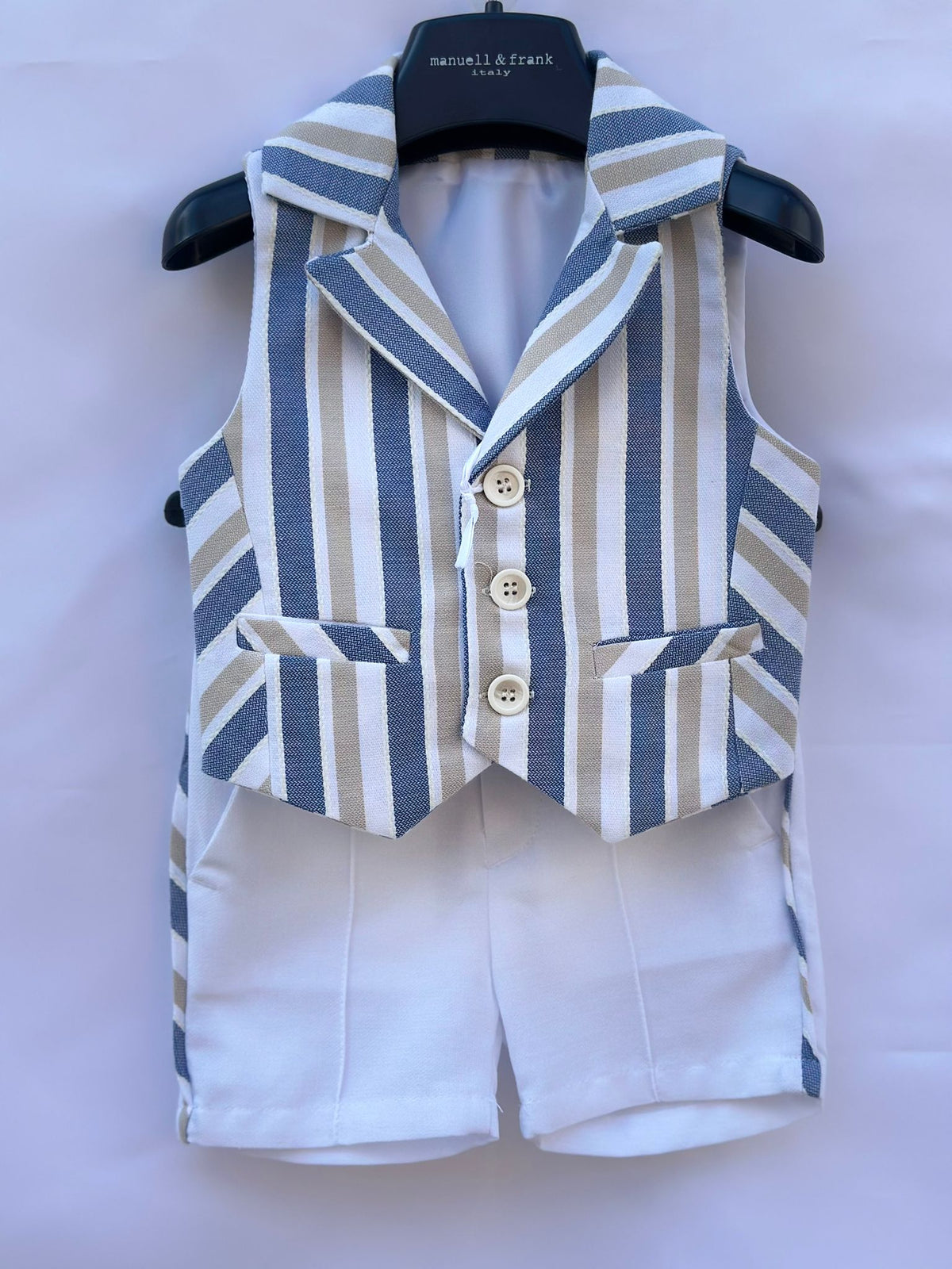Panciotto Coordinabile a Righe New Born Manuell & Frank - Neonato