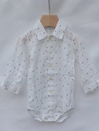 Camicia/body New Born Fantasia Rombo Blu e Verde Manuell & Frank - Neonato