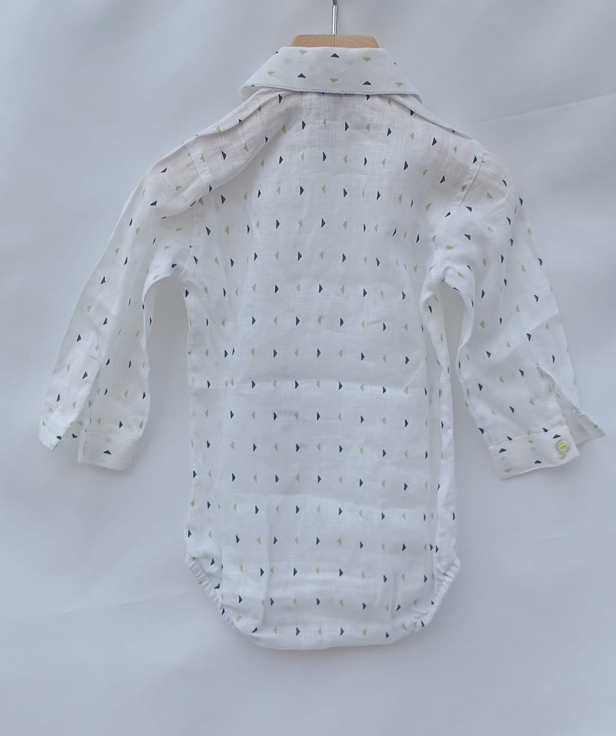 Camicia/body New Born Fantasia Rombo Blu e Verde Manuell & Frank - Neonato
