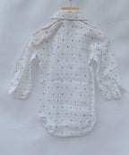 Camicia/body New Born Fantasia Rombo Blu e Verde Manuell & Frank - Neonato