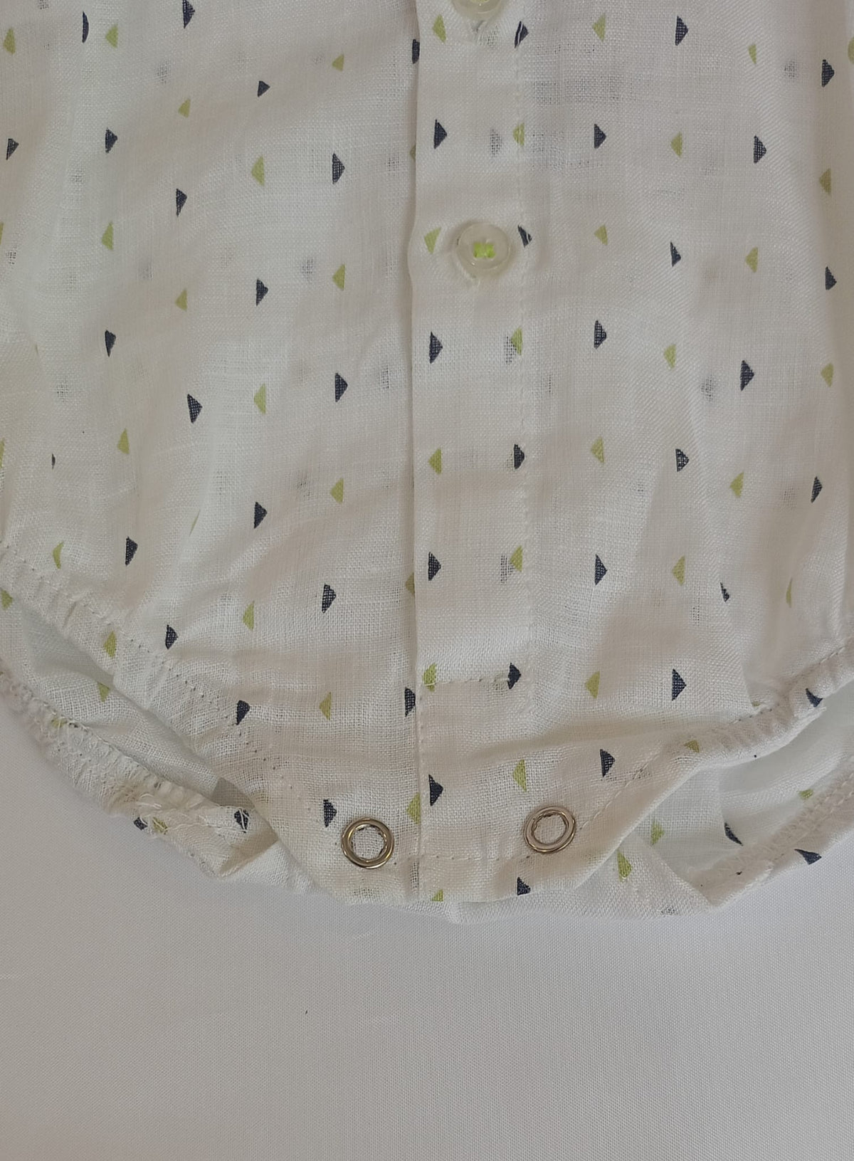 Camicia/body New Born Fantasia Rombo Blu e Verde Manuell & Frank - Neonato