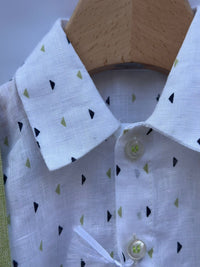Camicia/body New Born Fantasia Rombo Blu e Verde Manuell & Frank - Neonato