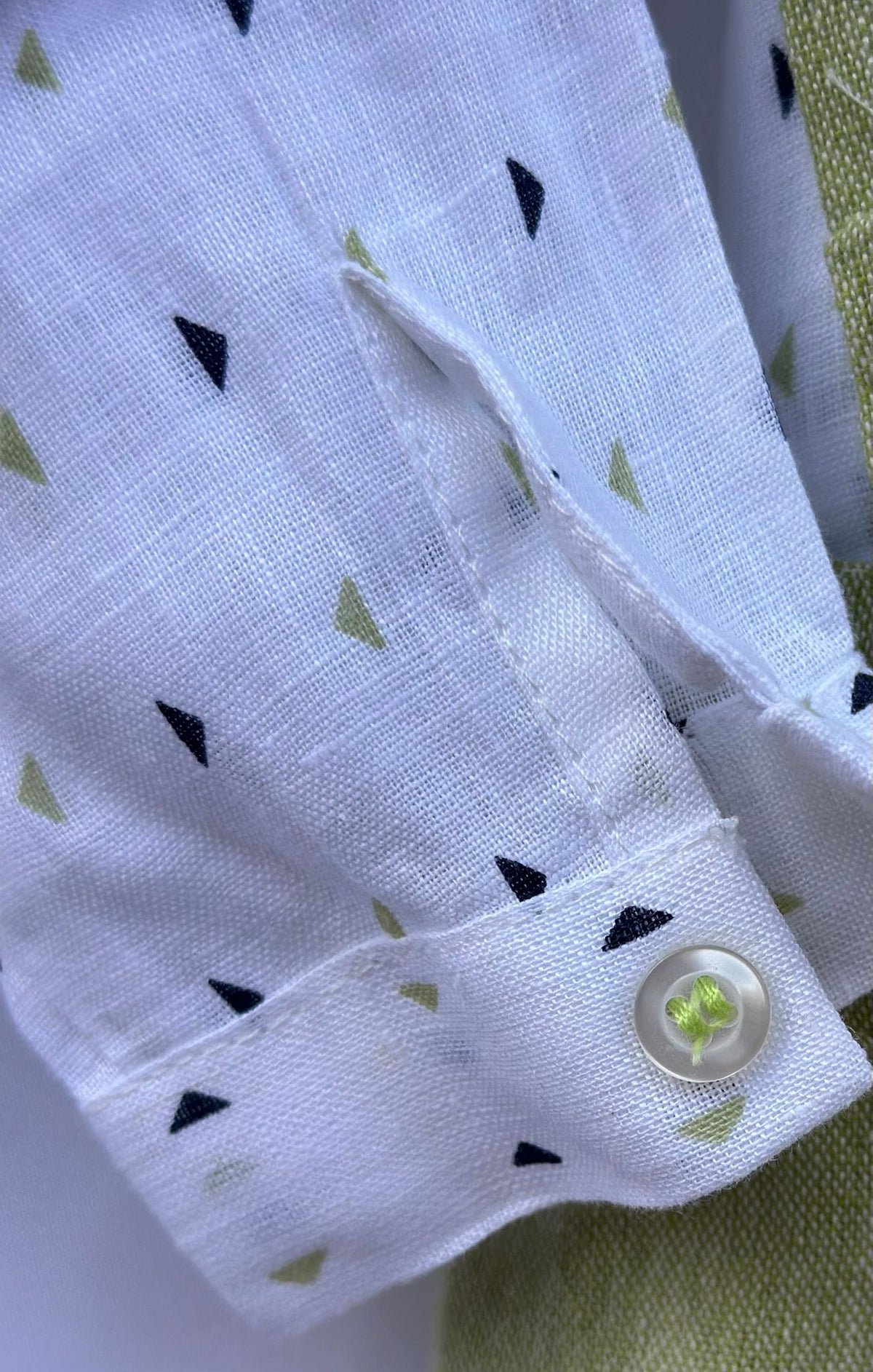 Camicia/body New Born Fantasia Rombo Blu e Verde Manuell & Frank - Neonato