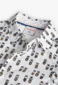 Camicia Popelin Stampato per Neonati Boboli