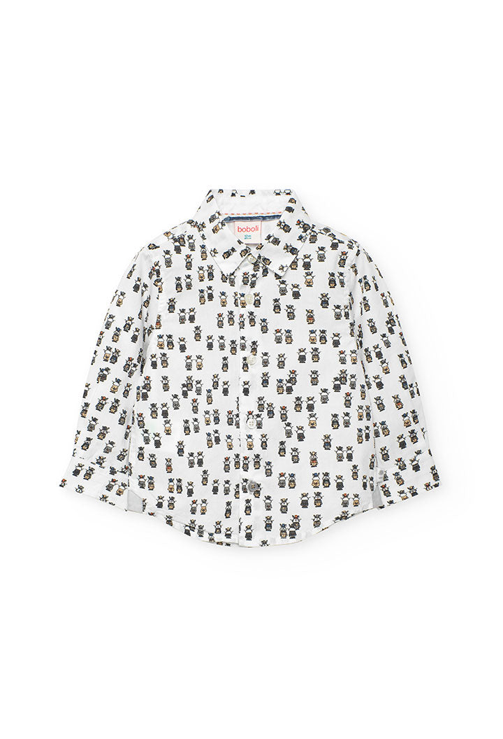 Camicia popelin stampato per neonati -BCI