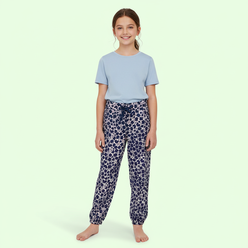 Pantaloni Viscosa Fiori per Ragazza Boboli