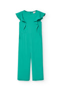 Tuta in Crepe per Bambina Verde Acqua Boboli