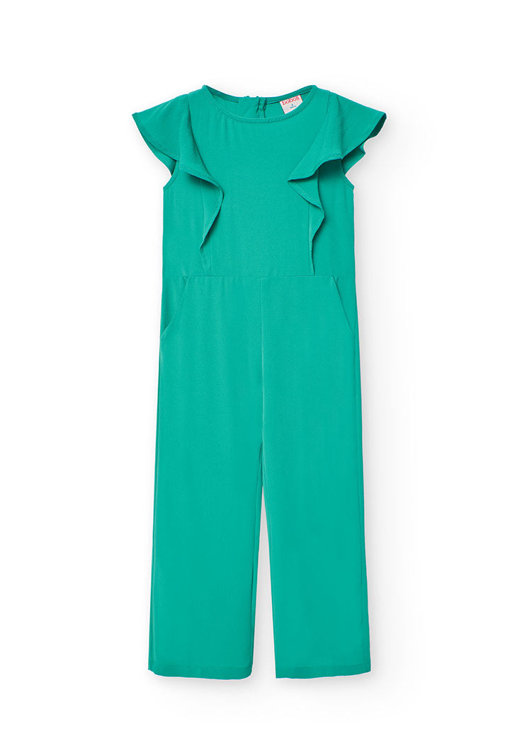 Tuta in Crepe per Bambina Verde Acqua Boboli